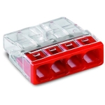 SZYBKOZŁĄCZKA WAGO 2273-204 4X0,5-2,5 MM2 CZERWONA 20 SZT