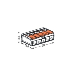 SZYBKOZŁĄCZKA WAGO 221-415 5X0,5-4,0 MM2 Z DŹWIGNIAMI 20 SZT