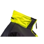KURTKA ROBOCZA OSTRZEGAWCZA SOFTSHELL Z KAPTUREM ŻÓŁTA XL