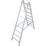 DRABINA ALUMINIOWA DWUSTRONNA STABILO 2*8 SZCZEBLI