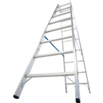 DRABINA ALUMINIOWA DWUSTRONNA STABILO 2*8 SZCZEBLI