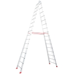 DRABINA ALUMINIOWA 2-ELEMENTOWA STABILO 2*16 SZCZEBLI