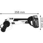SZLIFIERKA KĄTOWA AKUMULATOROWA 125MM GWS 18V-10SC 2*8.0AH