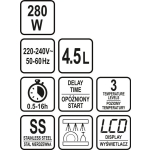 WOLNOWAR 290W, 4.5L. Z CZASOMIERZEM