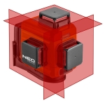 LASER 3D CZERWONY,UCHWYT MAGNETYCZNY, ŁADOWARKA, WALIZKA