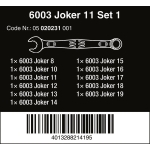 ZESTAW KLUCZY PŁASKO-OCZKOWYCH 6003 JOKER 11SZT.