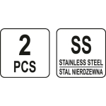 SKROBAKI STALOWE NIERDZEWNE KPL 2 SZT