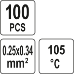 ZESTAW RUREK TERMOKURCZLIWYCH Z CYNĄ 0.25-0.34MM2., 100SZT