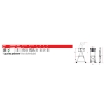 DRABINA/PODEST ROBOCZY PLS3 80/130CM 3 STOPNI