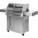 GRILL GAZOWY 4+1 STAL NIERDZEWNA 14.2KW, SZYBA