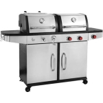 GRILL GAZOWY 2W1 GAZ+WĘGIEL, STAL NIERDZEWNA 8.2KW
