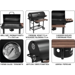 GRILL WĘGLOWY Z POKRYWĄ, RUSZT 71*34.5CM