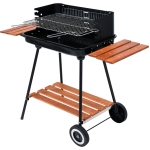 GRILL WĘGLOWY Z PÓŁKAMI, RUSZT 53*33CM