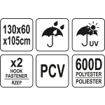 POKROWIEC NA GRILLA 130*60*105CM