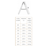 DRABINA DREWNIANA BRAKET PREMIUM 2X8 SZCZEBLI 240CM