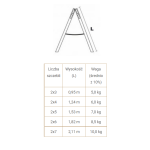 DRABINA DREWNIANA BRAKET STANDARD 2X6 SZCZEBLI 182CM