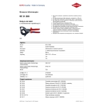 NOŻYCE DO KABLI 280MM, MECHANIZM ZAPADKOWY