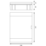 ROZDZIELNICA MODUŁOWA 2X12 PODTYNKOWA IP40 SRP-24 2.5