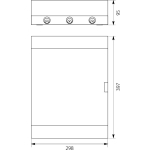 ROZDZIELNICA MODUŁOWA 2X12 NATYNKOWA IP40 SRN-24 1.6