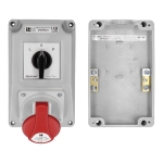 ZESTAW INSTALACYJNY Z GNIAZDEM IP44 32A 3P+N+PE 2*2P+PE