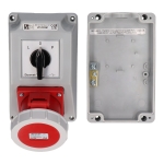 ZESTAW INSTALACYJNY Z GNIAZDEM IP44 32A 3P+N+PE 2*2P+PE