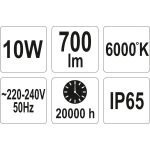 REFLEKTOR DIODOWY PRZENOŚNY 10W 700LM COB