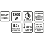 FRYTKOWNICA BEZTŁUSZCZOWA 1800W, 5.2L.