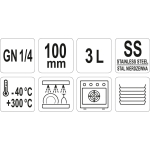 POJEMNIK GASTRONOMICZNY GN 1/4 100