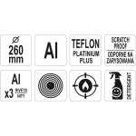 PATELNIA ALUMINIOWA DO NALEŚNIKÓW TEFLON 260MM.