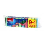 VILEDA GĄBKA DO NACZYŃ RAINBOW 9+1GRATIS