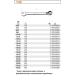 KLUCZ PŁASKO-OCZKOWY, DWUKIERUNKOWY MECHANIZM ZAPADKOWY 19MM