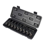 ZESTAW UDAROWYCH KLUCZY TRZPIENIOWYCH 1/2'' SPLINE 9 CZĘŚCI