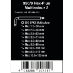 ZESTAW KLUCZY TRZPIENIOWYCH 950/9 HEX-PLUS MULTICOLOUR