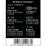 ZESTAW BITÓW BIT-SAFE + WKRĘTAK 1/4'', 61 CZĘŚCI