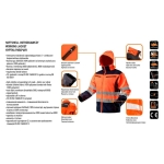 KURTKA SOFTSHELL Z KAPTUREM POMARAŃCZOWA, ROZMIAR XXXL