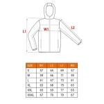 KURTKA SOFTSHELL Z KAPTUREM POMARAŃCZOWA, ROZMIAR XXXL