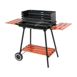 GRILL WĘGLOWY Z PÓŁKAMI, RUSZT 53X33CM