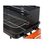 GRILL WĘGLOWY Z PÓŁKAMI, RUSZT 53X33CM