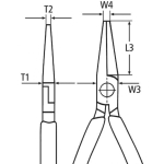 SZCZYPCE TNĄCE PÓŁOKRĄGŁE WYDŁUŻONE 200MM