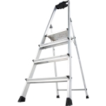 DRABINA ALUMINIOWA WOLNOSTOJĄCA SAFETY PLUS LINE 4 SZCZEBLE