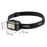 LATARKA CZOŁOWA AKUMULATOROWA USB 250LM COB LED,CZUJNIK RUCH