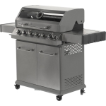 GRILL GAZOWY 6+1 STAL NIERDZEWNA 20.5KW, Z SZYBĄ