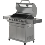 GRILL GAZOWY 6+1 STAL NIERDZEWNA 20.5KW, Z SZYBĄ
