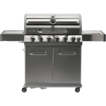 GRILL GAZOWY 6+1 STAL NIERDZEWNA 20.5KW, Z SZYBĄ