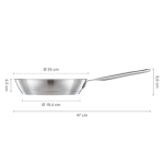 PATELNIA ALL STEEL PURE 24CM