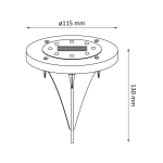 LAMPA SOLARNA LED SOL GRUNTOWA SATYNA