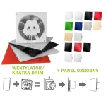 PANEL DO WENTYLATORA DRIM PLEXI CZARNY MAT