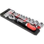 KOMPLET NASADEK + ACESORIA  3/8'' 12 CZĘŚCI