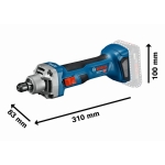 SZLIFIERKA PROSTA AKUMULATOROWA GGS 18V-20 0*AH