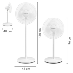 WENTYLATOR STOJĄCY 40CM TVE 23 S BIAŁY